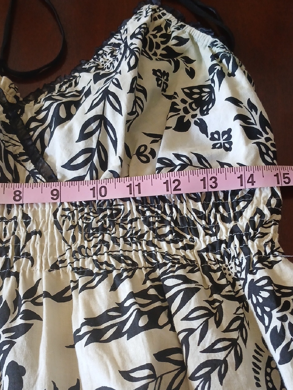 Speed Control Black and White Floral Print Sun Dress - Picture 6 of 7